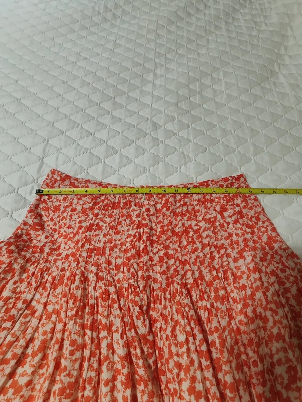 Anthropologie Odille Pleated Floral Cotton Skirt Size 10 Boho